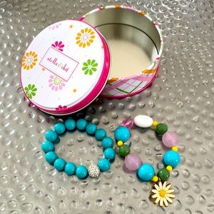 Darling kids Stella and Dot bracelet layering set